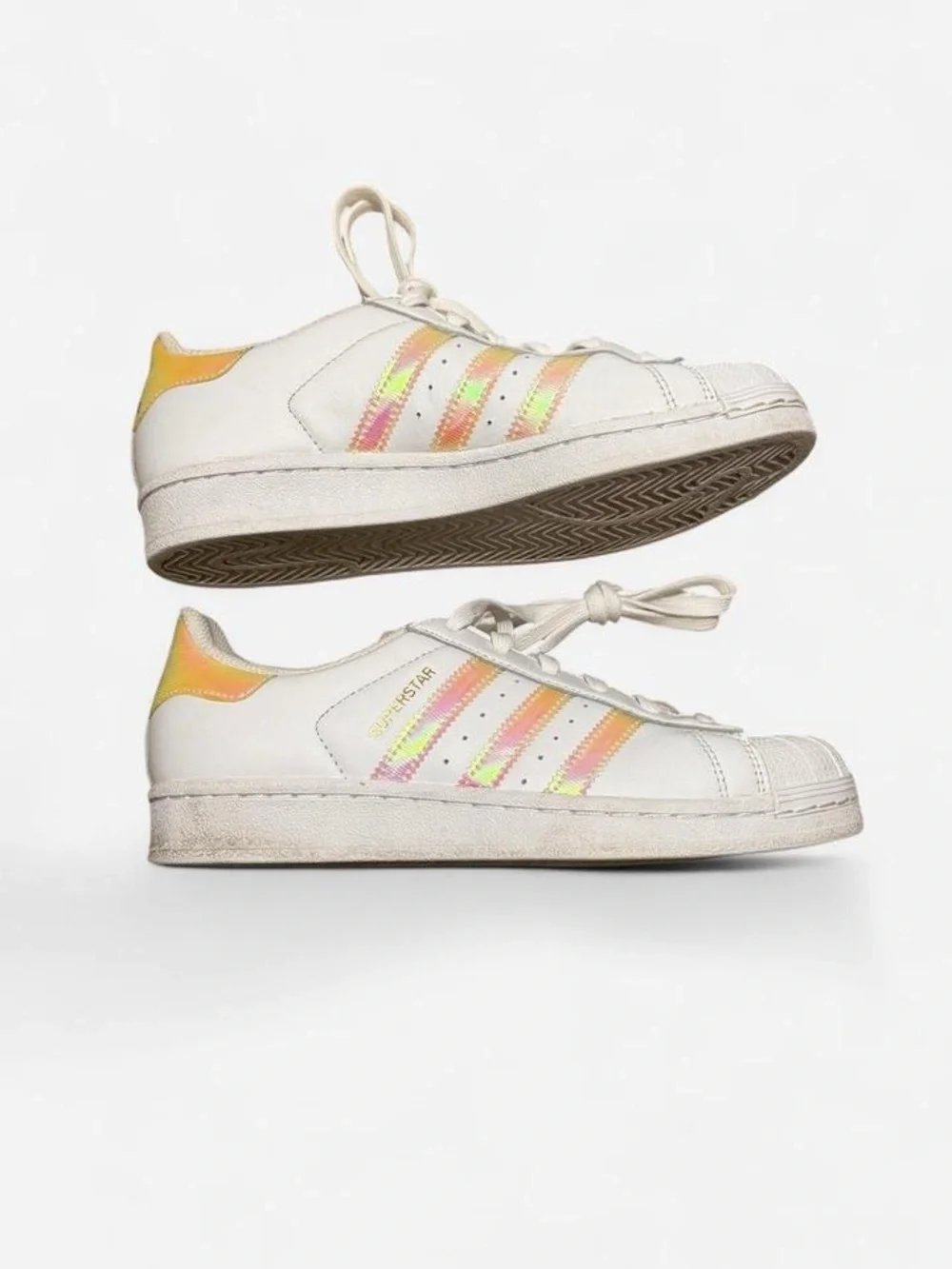Adidas | Superstar | White and Iridescent | Trainers | Size 4.5